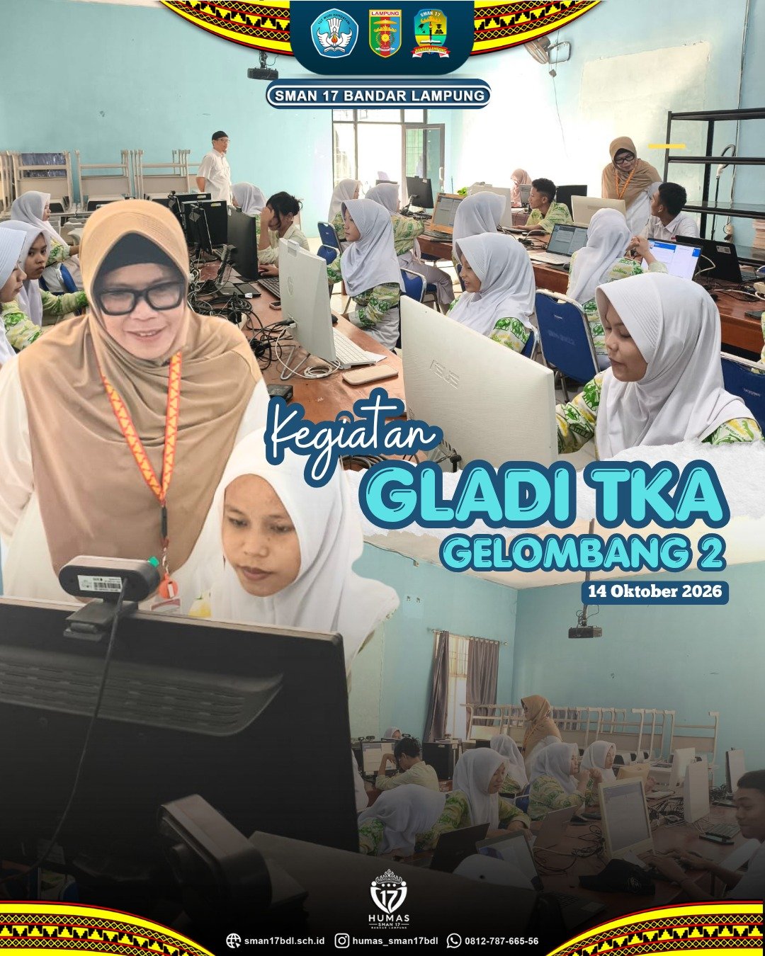 Kegiatan Gladi Bersih TKA SMAN 17 Bandar Lampung